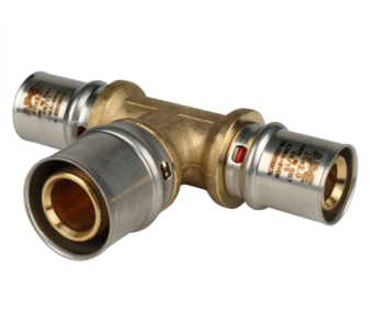  STOUT Тройник переходной 20х26х20 для металлопластиковых труб прессовой