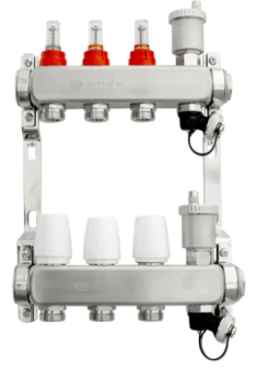 Коллекторный блок  3 РМ слив в/о нерж. ONDO