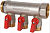 SMB 6210 011203 STOUT Коллектор с шаровыми кранами 1 , 3 отвода 1/2 (красные ручки) (6200R6N1004R3B)