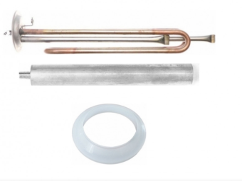 Тэн 2,0 кВт М10059К (комплект: тэн+анодМ6+прокладка),D64мм,М6 под анод,медь+нерж.,RF THERMEX