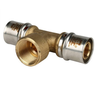  STOUT Тройник-переходник с внутренней резьбой 26х3/4 х26 для металлопластиковых труб прессовой