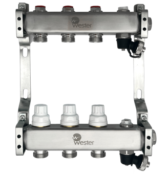 Коллекторный блок  3 слив в/ом нерж. Wester MUVS