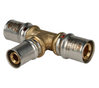  STOUT Тройник переходной 20х16х20 для металлопластиковых труб прессовой