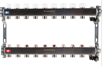 Коллекторный блок  9 слив в/ом нерж. ROMMER