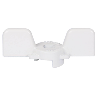 SVB-BUT-1234-01 STOUT Ручка-бабочка для шарового крана STOUT 1/2 -3/4  (Белая)