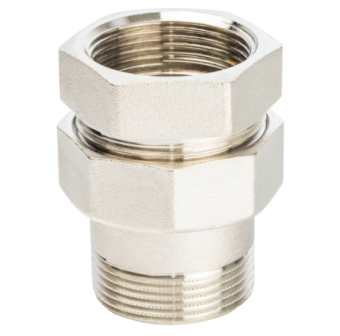  STOUT Американка прямая  ВН никелированное, уплотнение под гайкой o-ring кольцо 1 1/4 (2700I2N12120