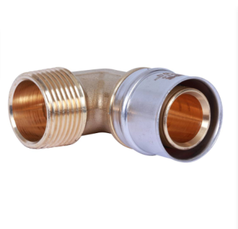  STOUT Угольник-переходник с наружной резьбой 1 х32 для металлопластиковых труб прессовой