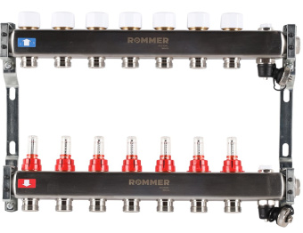Коллекторный блок  7 РМ сливом в/ом нерж. ROMMER