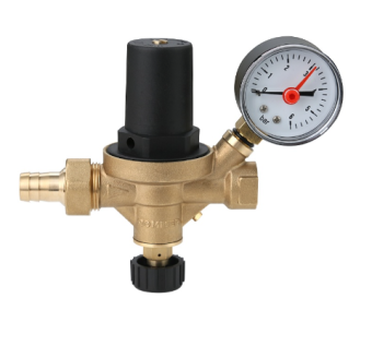 Клапан подпиточный 1/2" с манометром автомат. крышка-латунь ROMMER RVS-0050-101515