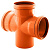 Крестовина канализ. 110/110/110-90° РЫЖ ATLASPLAST