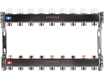 Коллекторный блок  9 нерж. ROMMER