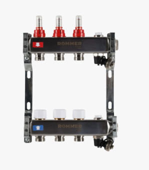 Коллекторный блок  3 РМ сливом в/ом нерж. ROMMER