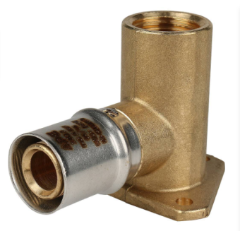  STOUT Угольник настенный с креплением удлинённый 1/2 х20 для металлопластиковых труб прессовой