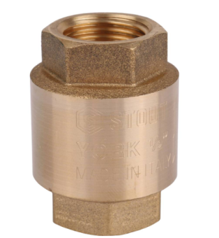  STOUT 1/2  Клапан обратный пружинный муфтовый с пластиковым седлом