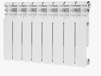 ROMMER Profi BM 350 (BI350-80-80-130) 8 секций радиатор биметаллический (RAL9016)