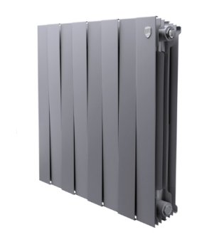 Радиатор бимет. 8 c 500/100 ROYAL THERMO PianoForte 500/Silver Satin(1440Вт,Гарантия 25лет,Россия)