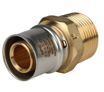  STOUT Переходник с наружной резьбой 1 х26 для металлопластиковых труб прессовой