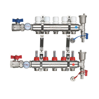 Коллекторный блок  3 РМ краны слив в/о латунь VIEIR VR112