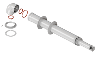 Дымоход компл.коаксиальный d 60/100 гор.L750 с антилед (KTL-02F-075) (NAVIEN,Bosch,Protherm)