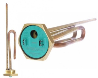 Тэн 1,5 кВт 182315,D42мм,М6 под анод,медь,стерж.термостат,RCT 