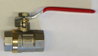 Кран газ 1" г/г шаровый ручка RVC  