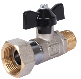 SVB-1009-001520 STOUT Кран шаровой с накидной гайкой, НР/накидная гайка, ручка бабочка 1/2x3/4