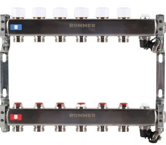 Коллекторный блок  6 слив в/ом нерж. ROMMER