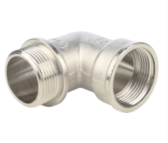  STOUT Угольник с упором НВ никелированный 1 1/4 (270024N121200B)