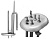 Тэн 2,5 кВт (1,0+1,5) 150909,D80/110мм,М5 под анод,нерж,под разъем,Thermowatt Италия