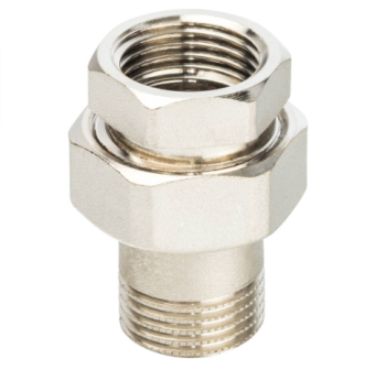  STOUT Американка прямая  ВН никелированное, уплотнение под гайкой o-ring кольцо 1/2 (2700I2N040400B