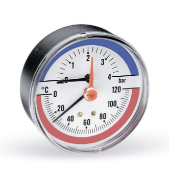 Термоманометр аксиальный 4 бар 1/2-120°C, Watts F+R818 10009464