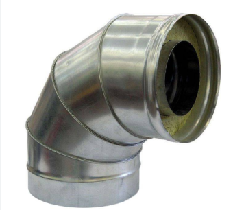 Отвод-сэндвич нерж/оцин 90гр d150/220 430/оцин 0,5мм/0,5мм удл.=60мм GP7-025571