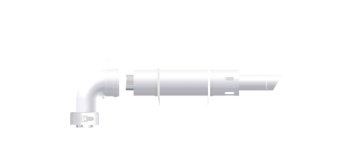 Дымоход компл.коаксиальный d 60/100 гор.L1000 с антилед Termica (Ariston-Baxi) KIT05DA